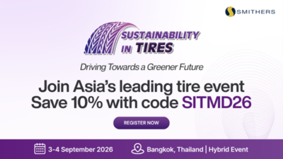 Smithers announces Sustainability in Tires 2026 in Bangkok this September